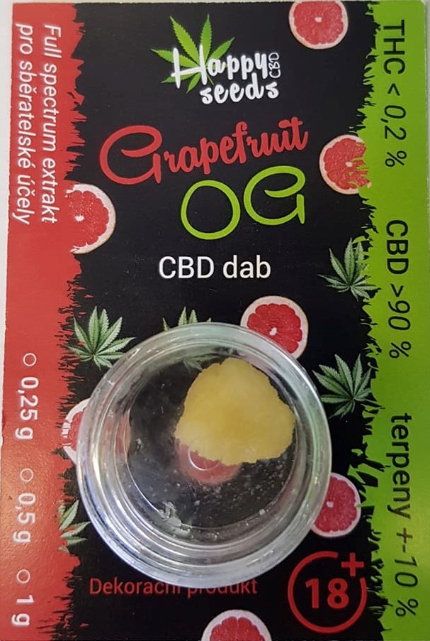 CBD dab - Grapefruit OG (CBD>90%) od Happy seeds Váha: 0,25 g