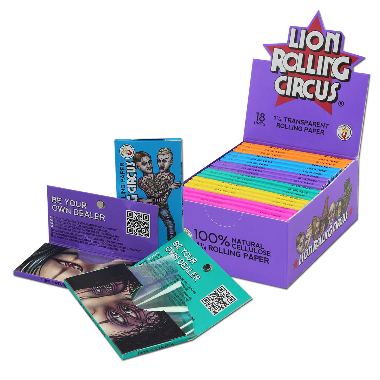 Lion Rolling Circus celulózové papírky 1¼