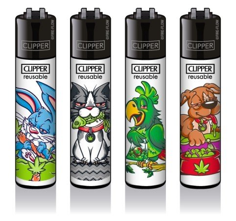 Celá sada Clipper zapalovačů Stoned Animals