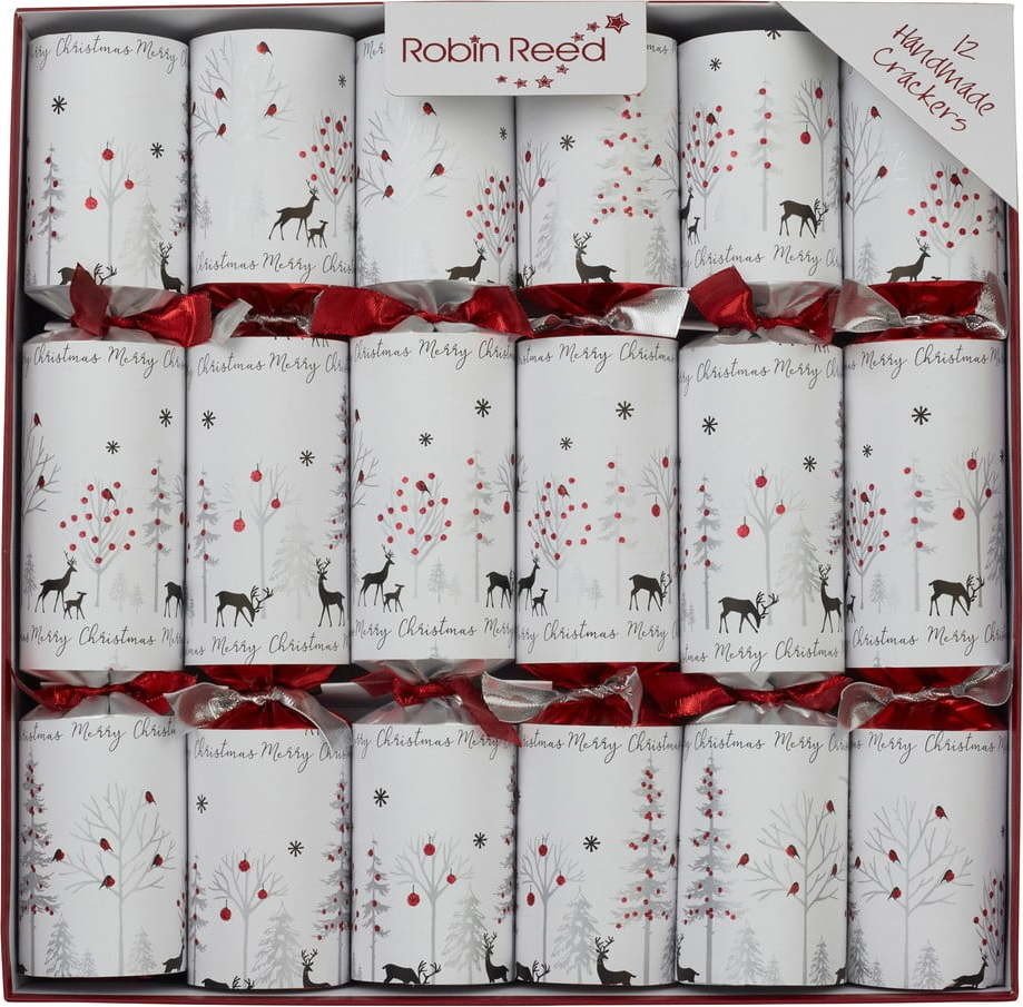 Vánoční crackery v sadě 12 ks Silhouette - Robin Reed