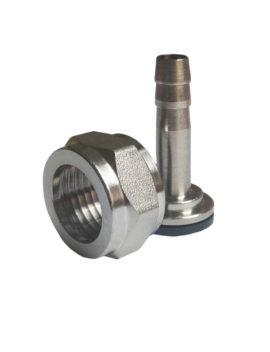 Vývodka 7 mm rovná + matice převl.1/2 + těsnění Lindr 1/2