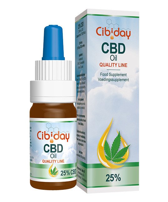 Konopný CBD olej 25% Cibiday 0,2% THC balení 10 ml
