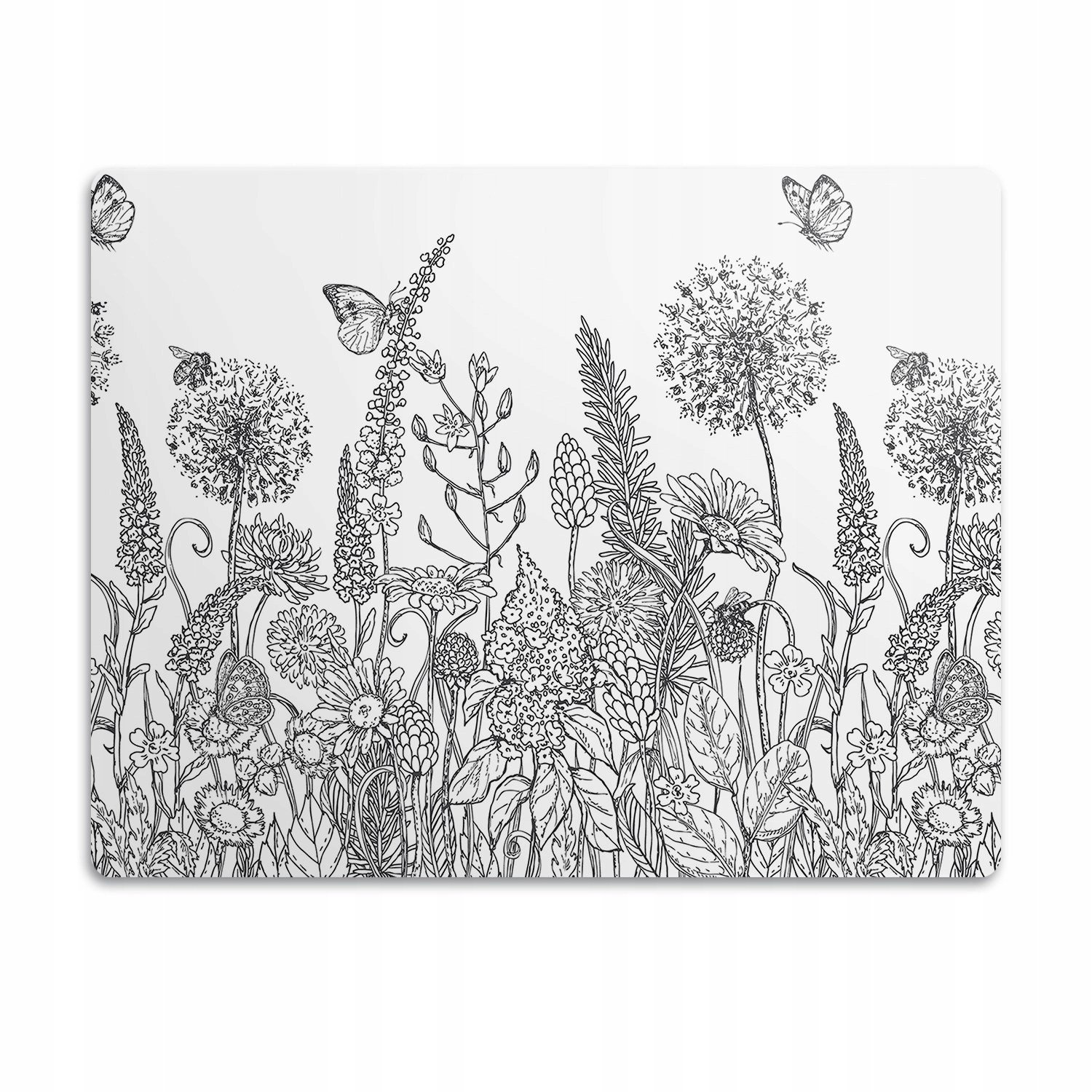 Podložka pod misku pro psa a kočku Květiny 90x60 cm