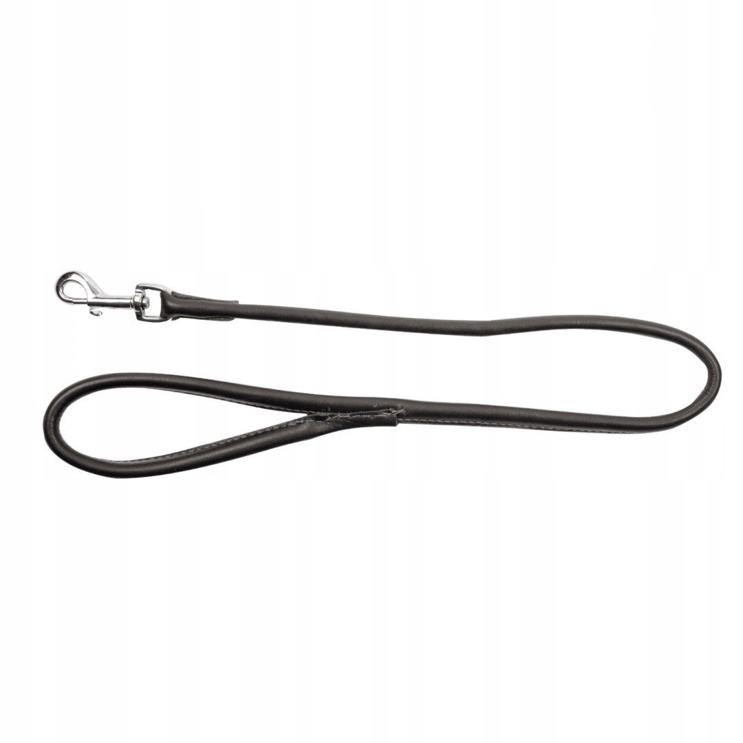 Dingo Vodítko kožené kulaté Ø1,2cm délka 90cm černé