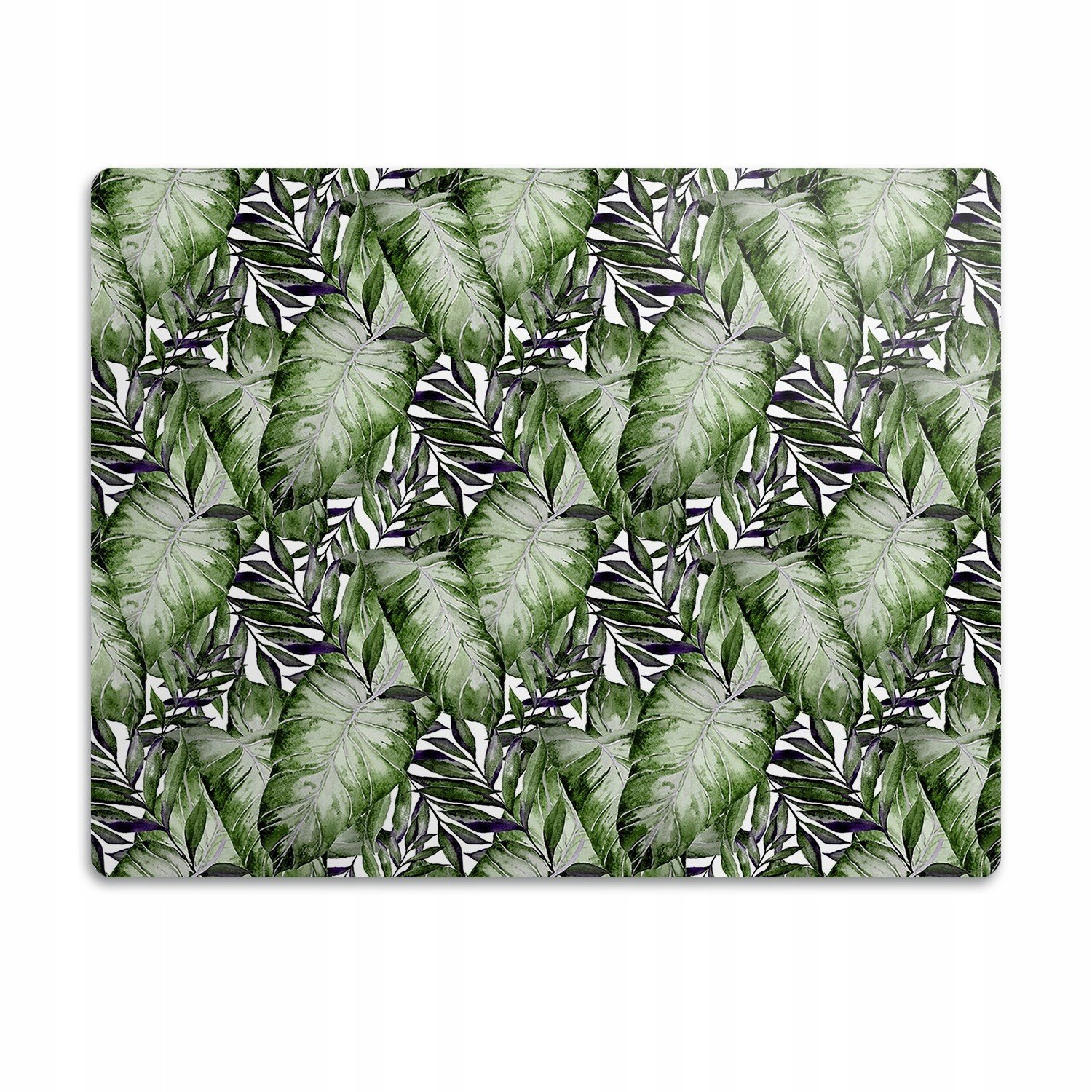 Voděodolná podložka pod misku Zelené listy 90x60 cm