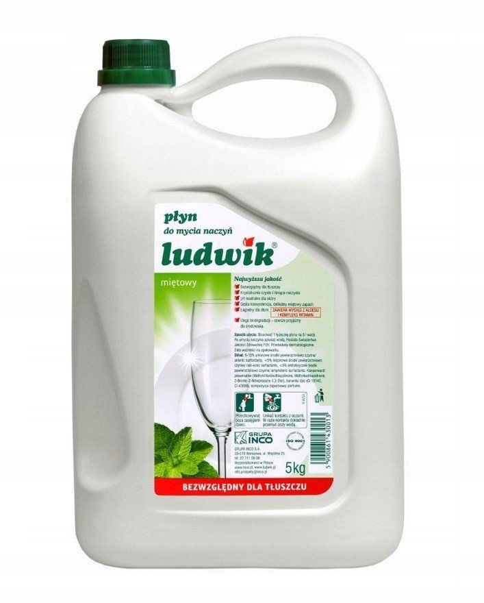 Mycí prostředek na nádobí Ludwik 5kg mátový