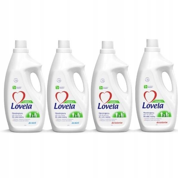 Lovela Family Tekutý prací prostředek bílé barvy 4 x 1,85L