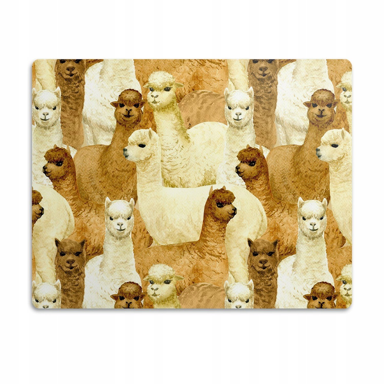 Voděodolná podložka pod misku pro psa Alpaky 90x60 cm