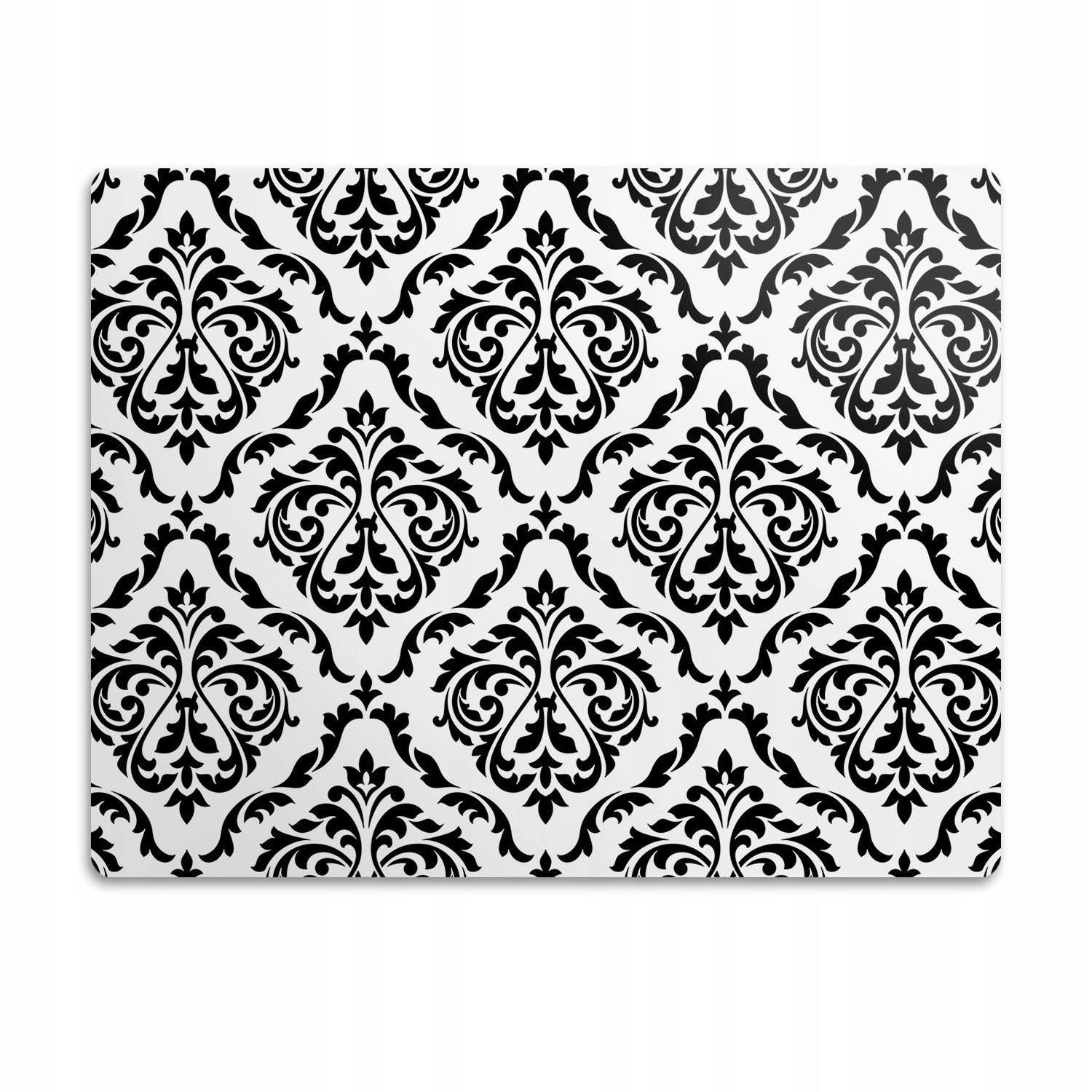 Ochranná podložka pod misky Černé ornamenty 90x60 cm