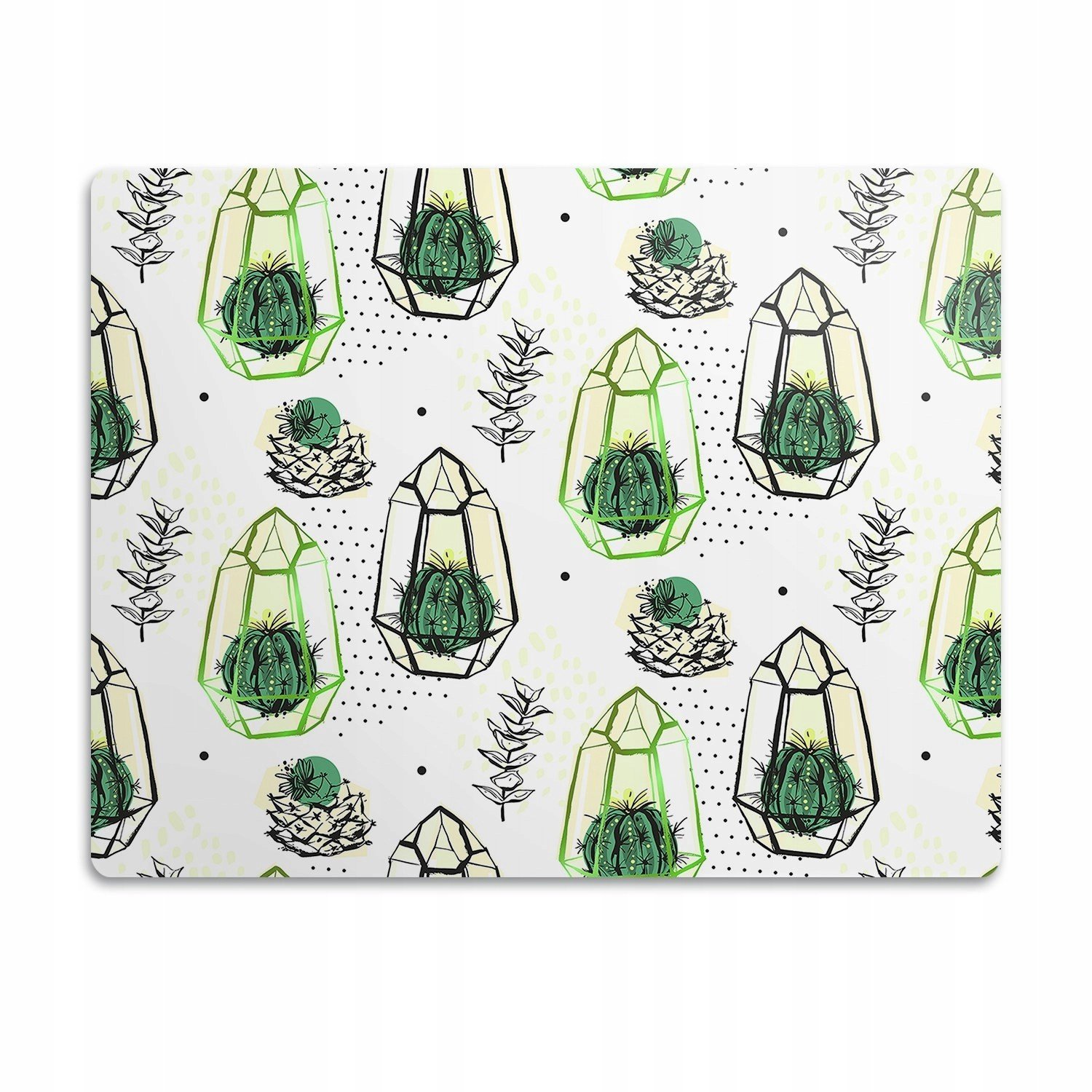 Podložka pod misku pro psa kočky Kaktusy ve skle 90x60