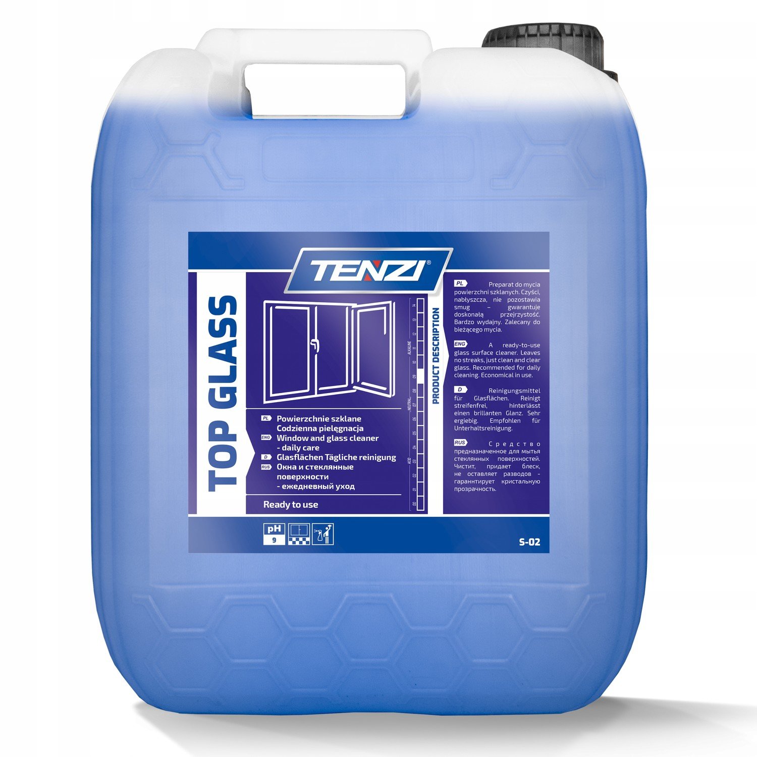 Tenzi Top Glass 5L prostředek na mytí skel