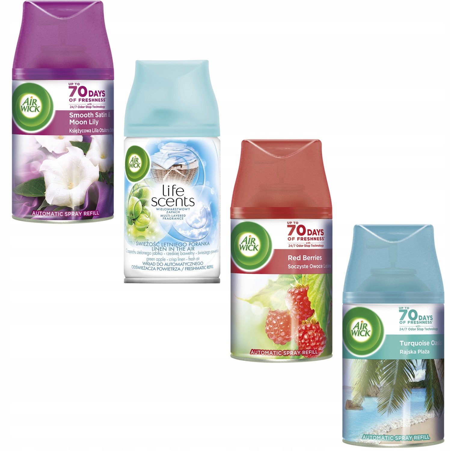 Air Wick Freshmatic Spray Osvěžovač Sada x4 MIX