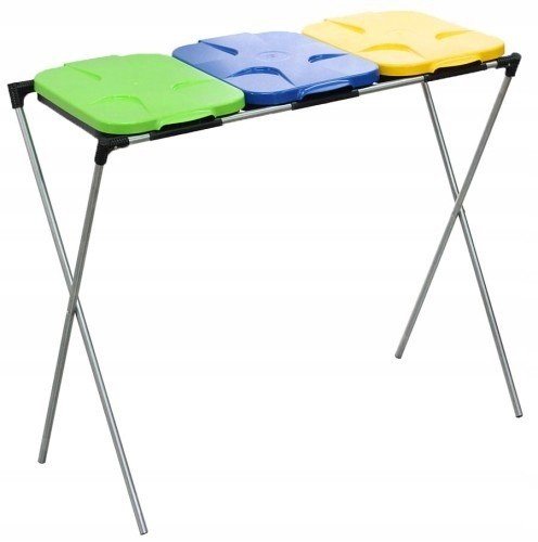 Stojan na tříděný odpad (3místný) žlutý