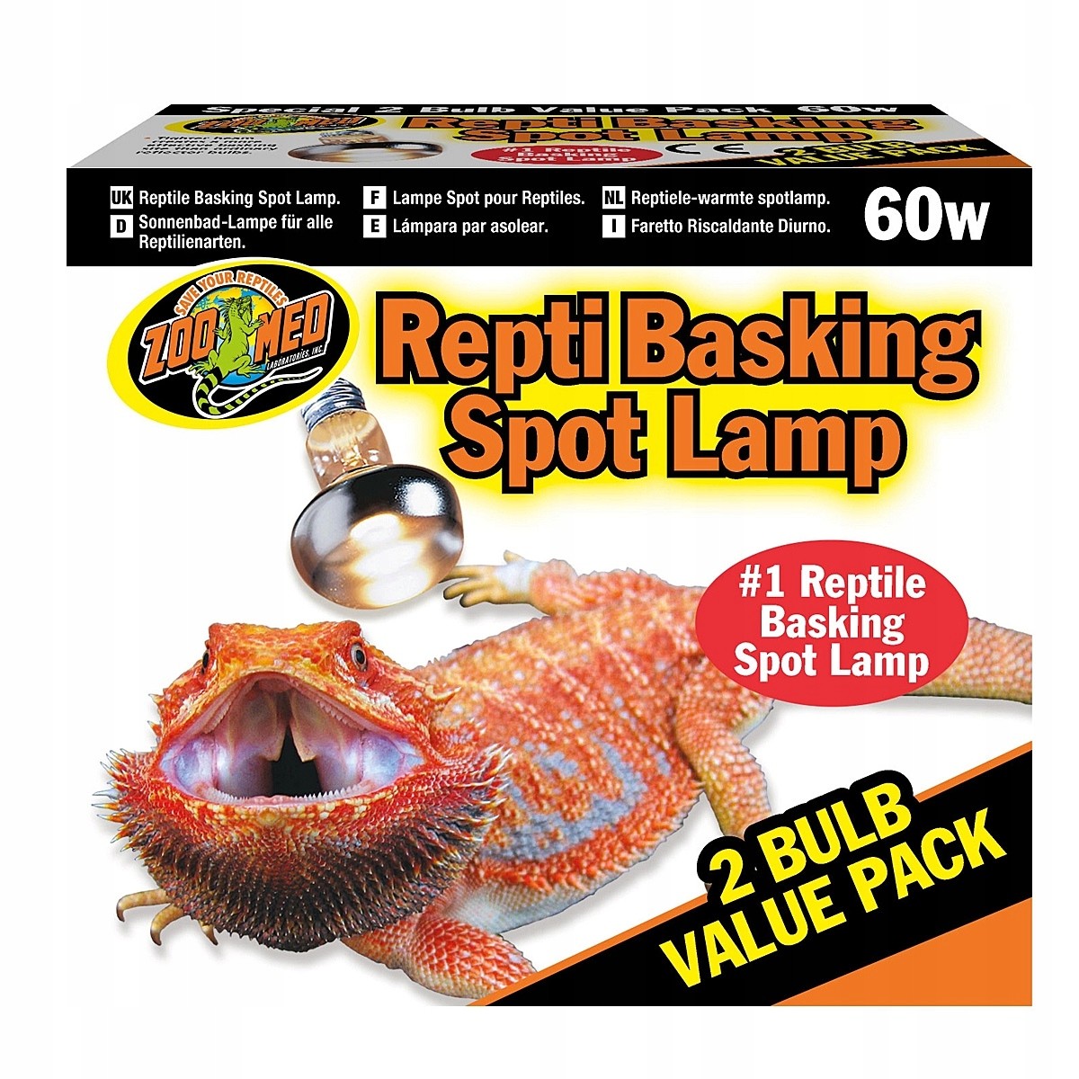 Zoomed Repti Basking Lamp 60W Výhřevná Žárovka
