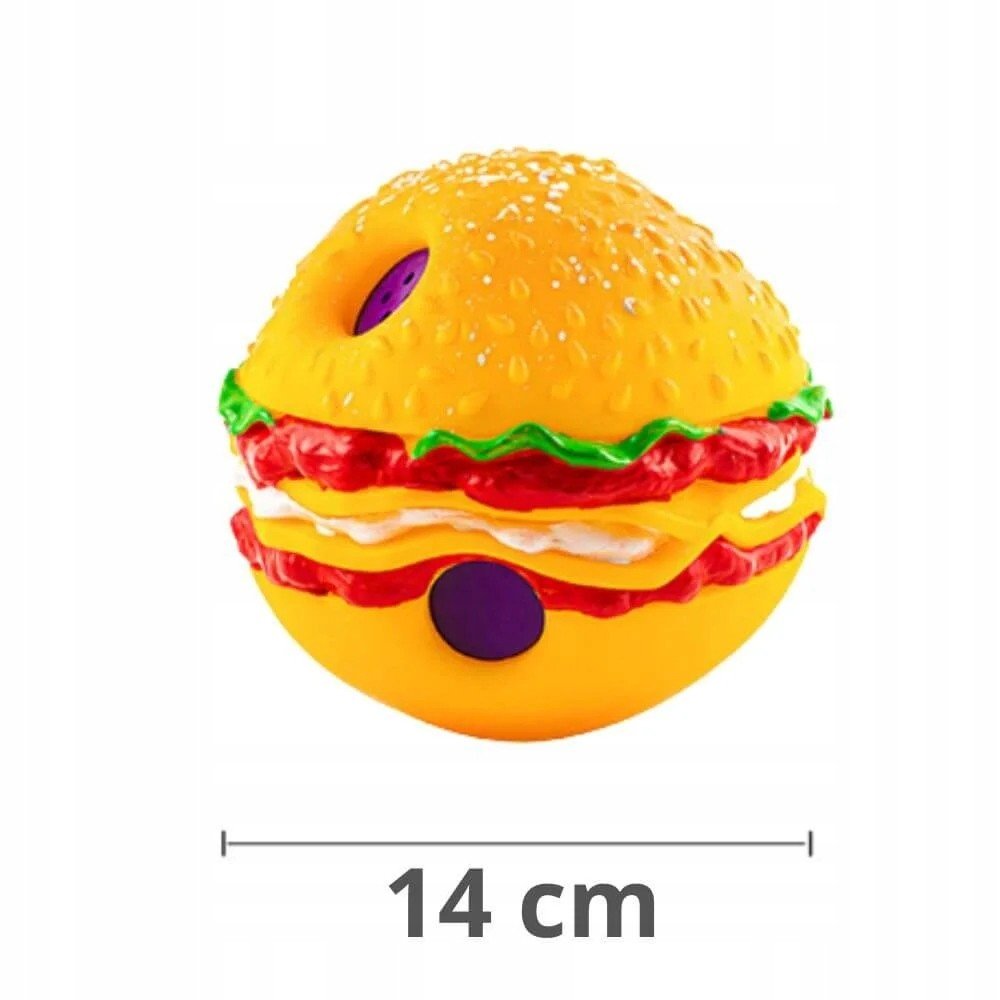 Robustní míč pro psa Turbo Hamburger 14cm
