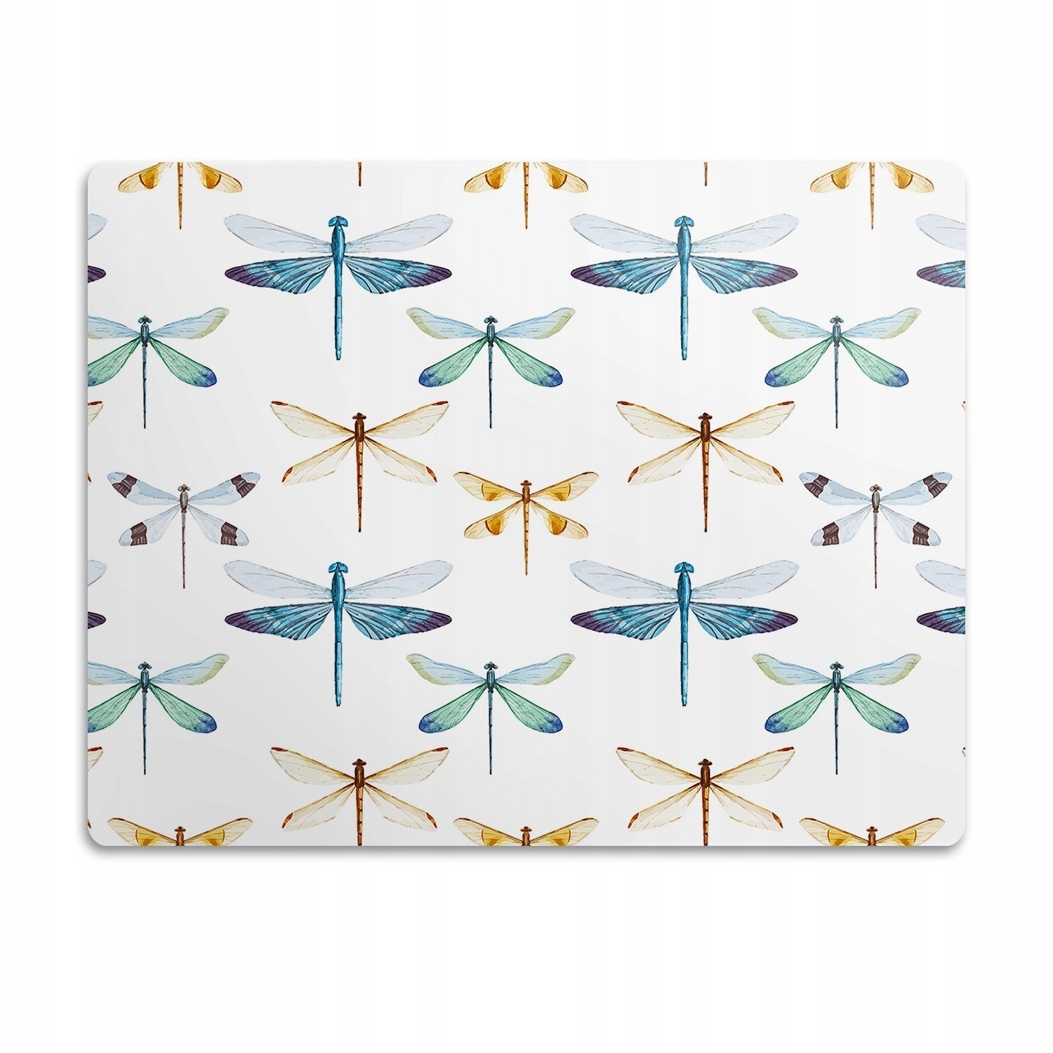 Nepromokavá podložka pod misku Vážky hmyzu 90x60 cm