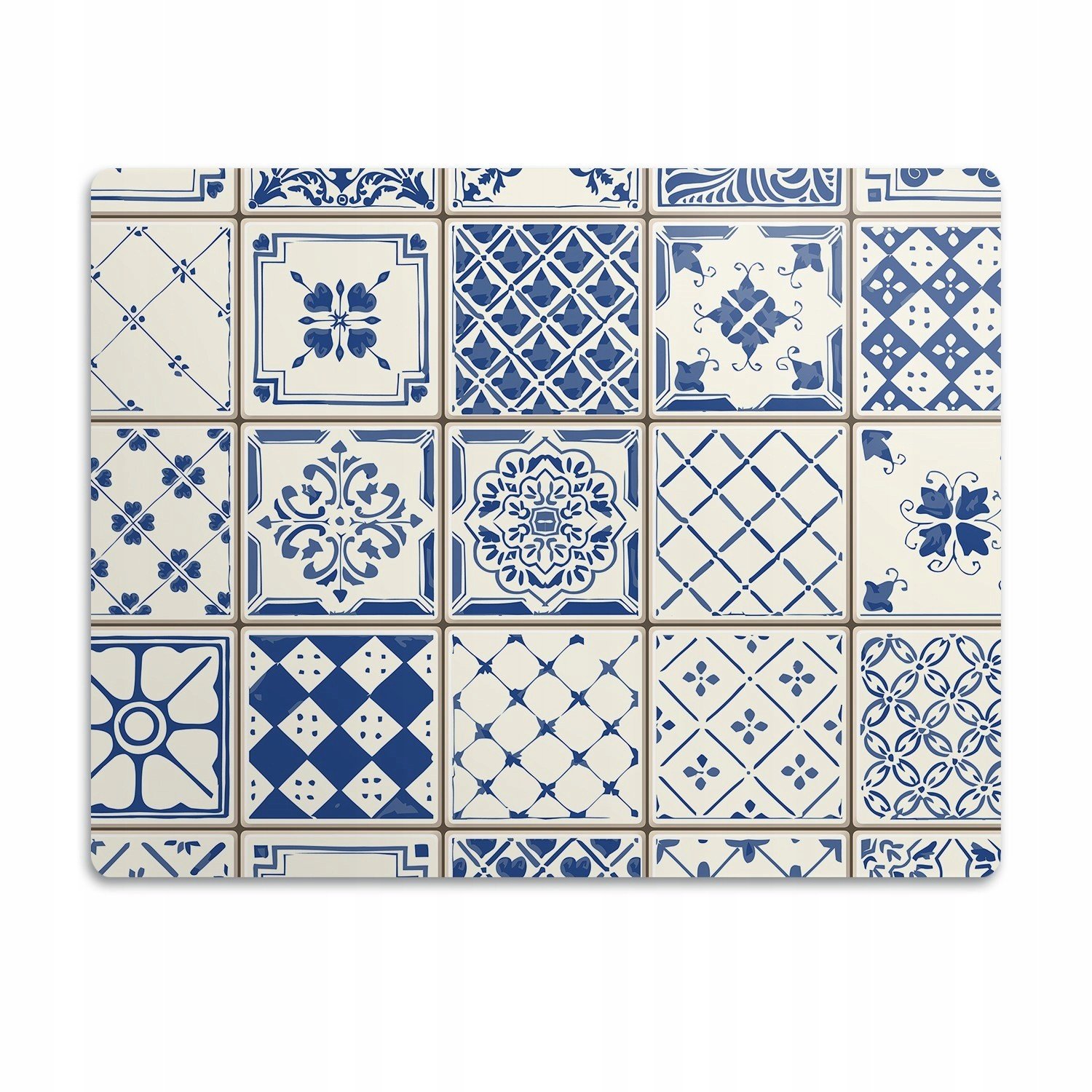 Pod misku podložka pro psa Modré dlaždice 90x60 cm