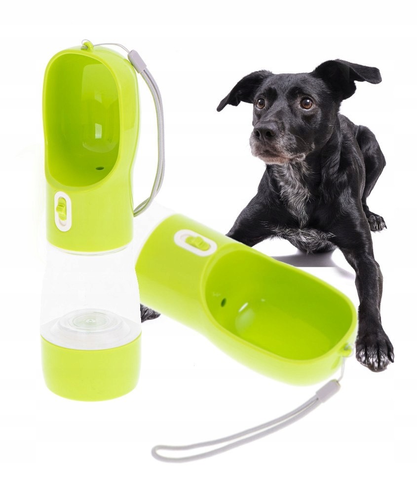 Láhev přenosný dávkovač vody a jídla pro psy