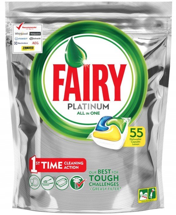 Fairy Platinum Lemon Tablety do myčky 55ks