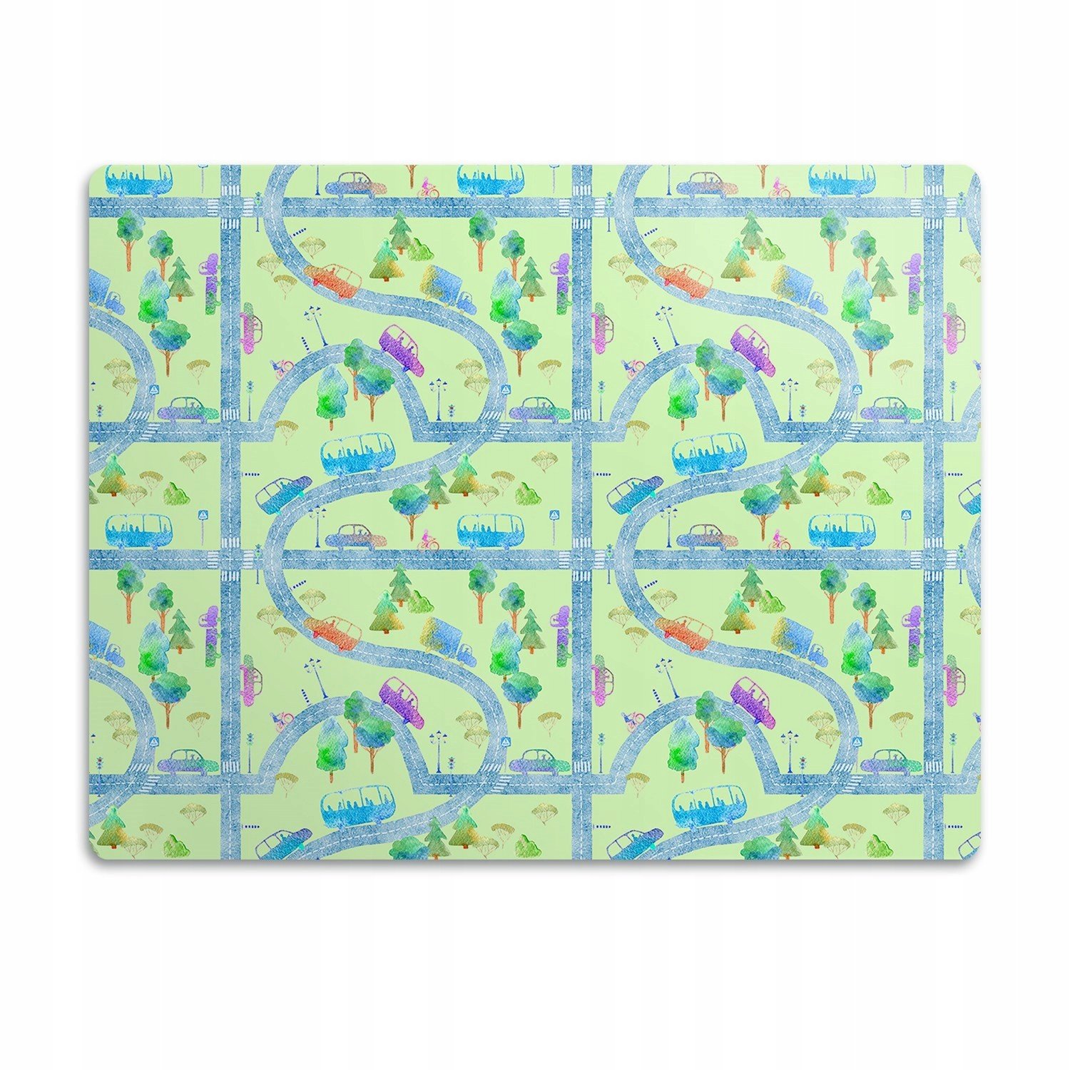 Pro psa kočky podložka pod misku Auta silnice 90x60