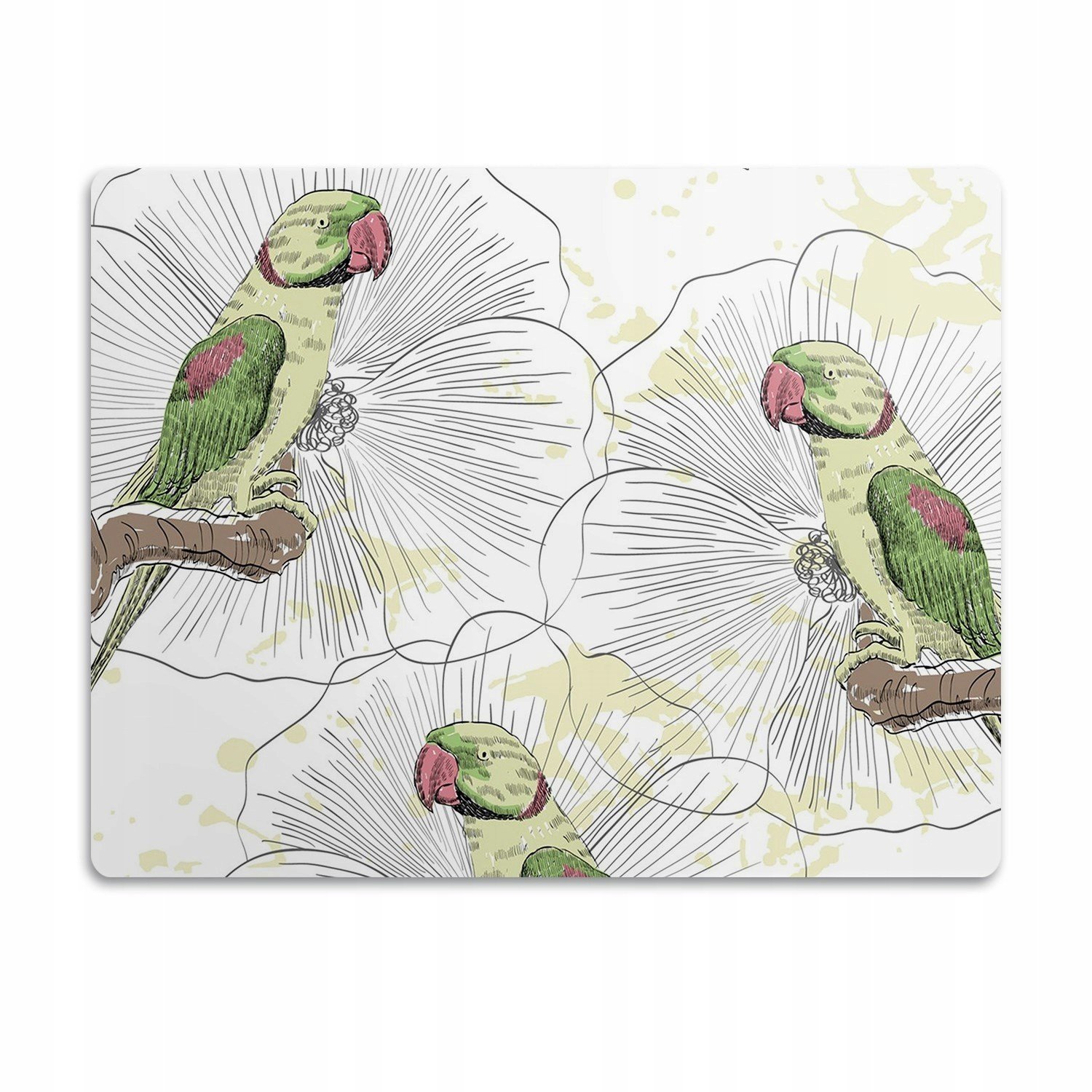 Pro kočku podložka pod záchod Zelené papoušky 90x60 cm