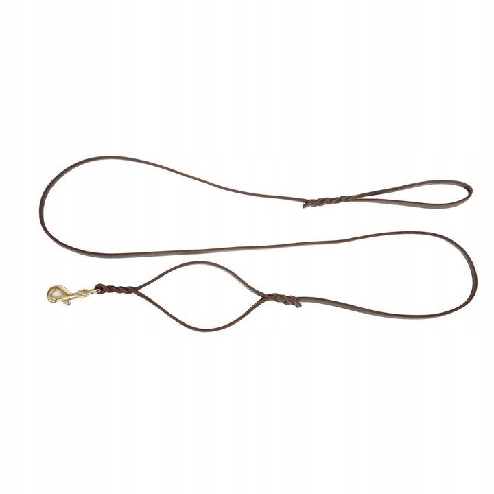 Dingo Gear K9 Smycz 1,2 x 180CM S Kůží S Ručkou