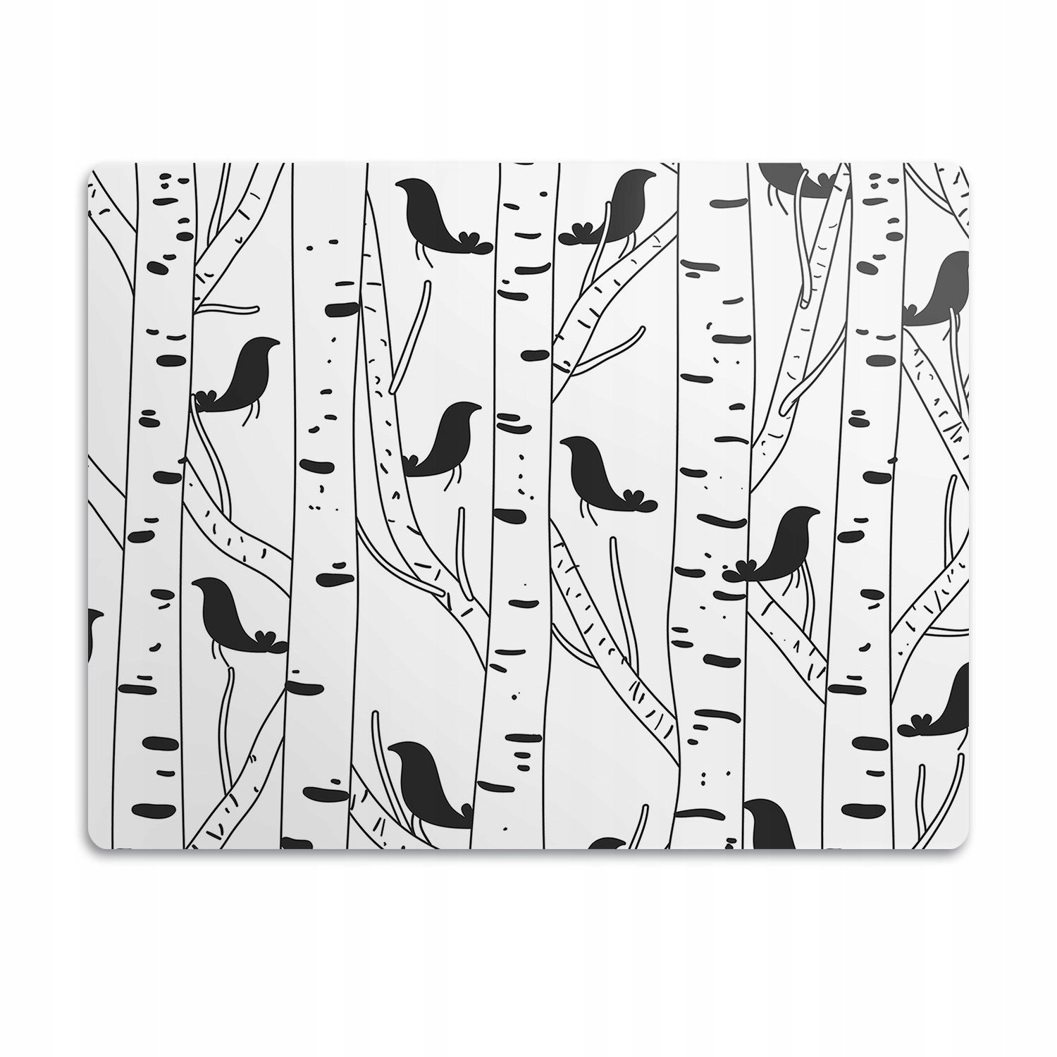 Ochranná podložka pod misku Ptáci a stromy 90x60