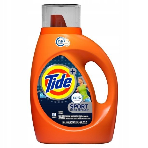 Prania Tide+ Febreze Sport 1,36l 29lds Usa