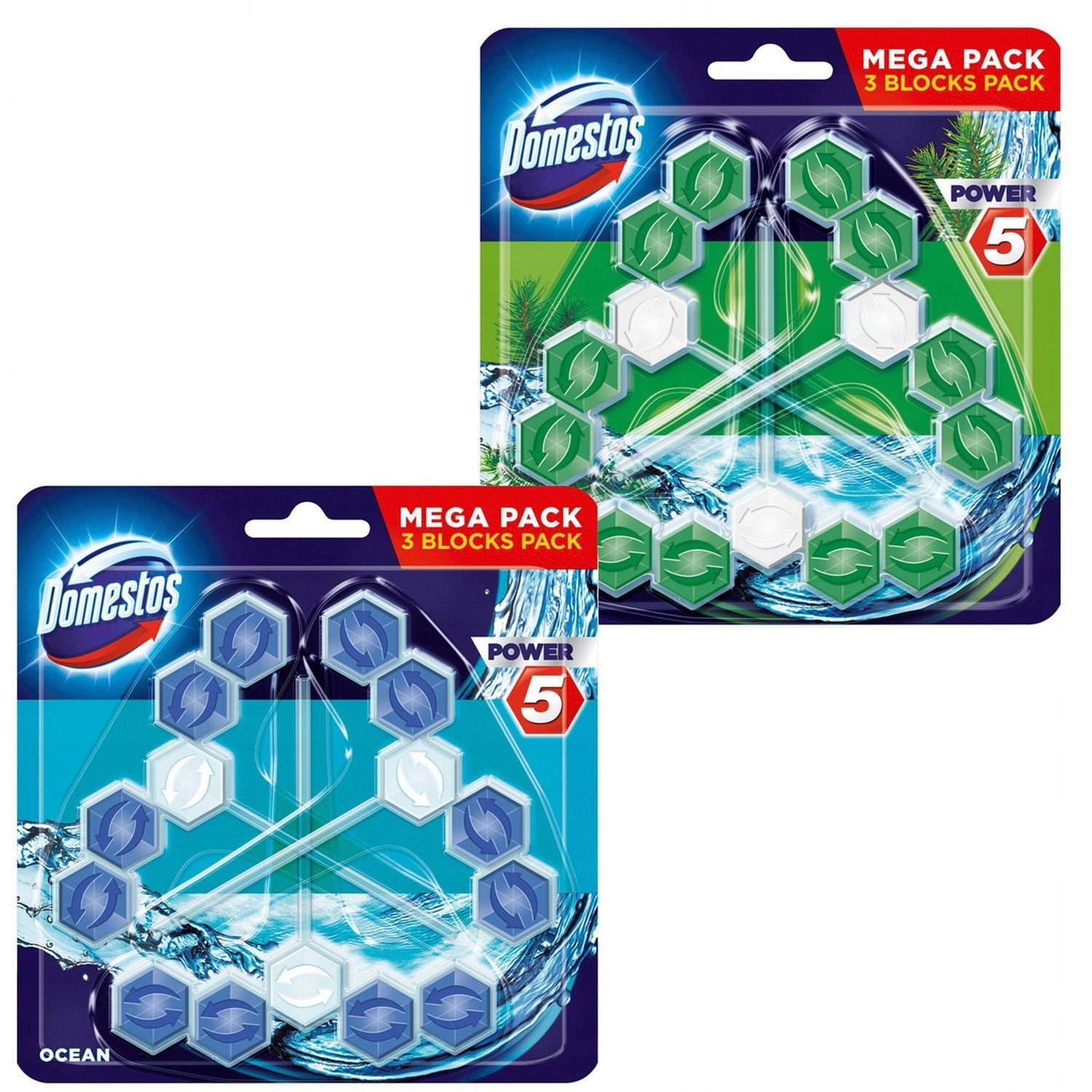 Domestos Trio Power 5 Toaletní kostka na Wc 6x55g