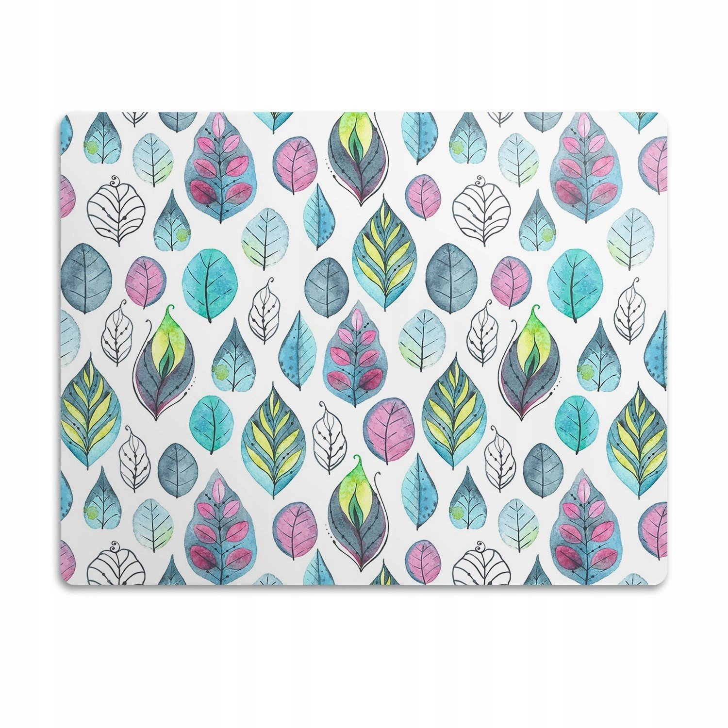 Podložka pod misku pro kočky Barevné listy 90x60 cm