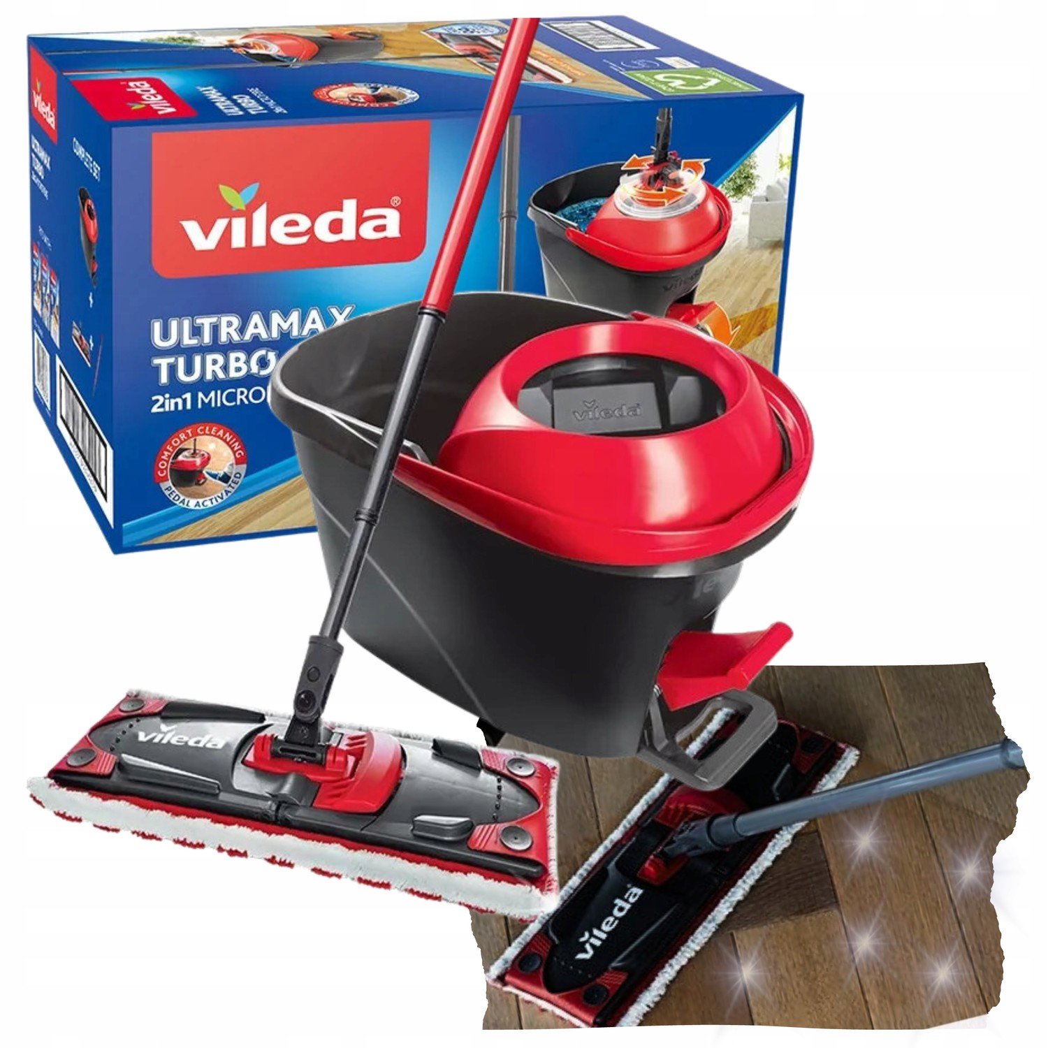 Vileda rotační plochý mop Ultramax Turbo box