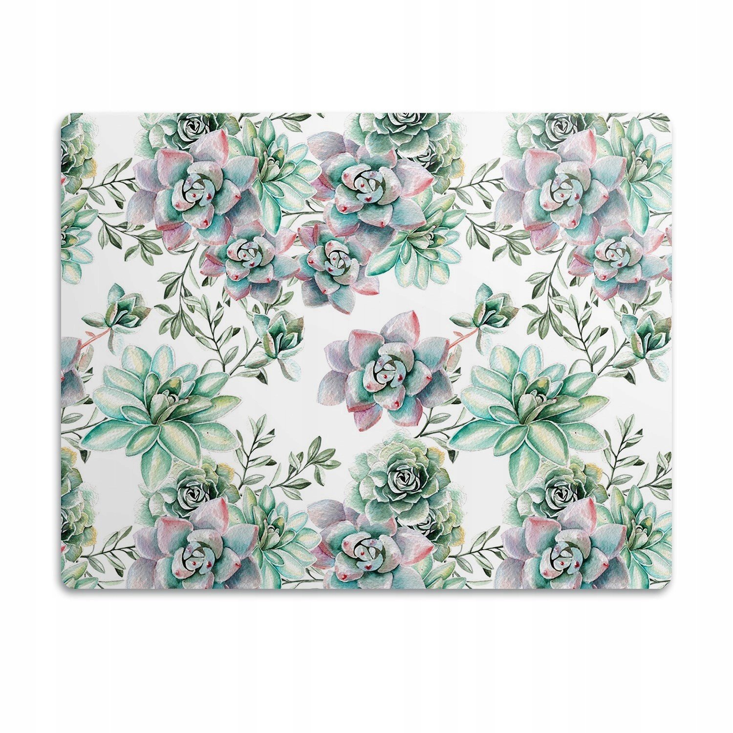 Podložka pro psa pod misku Akvarelové sukulenty 90x60