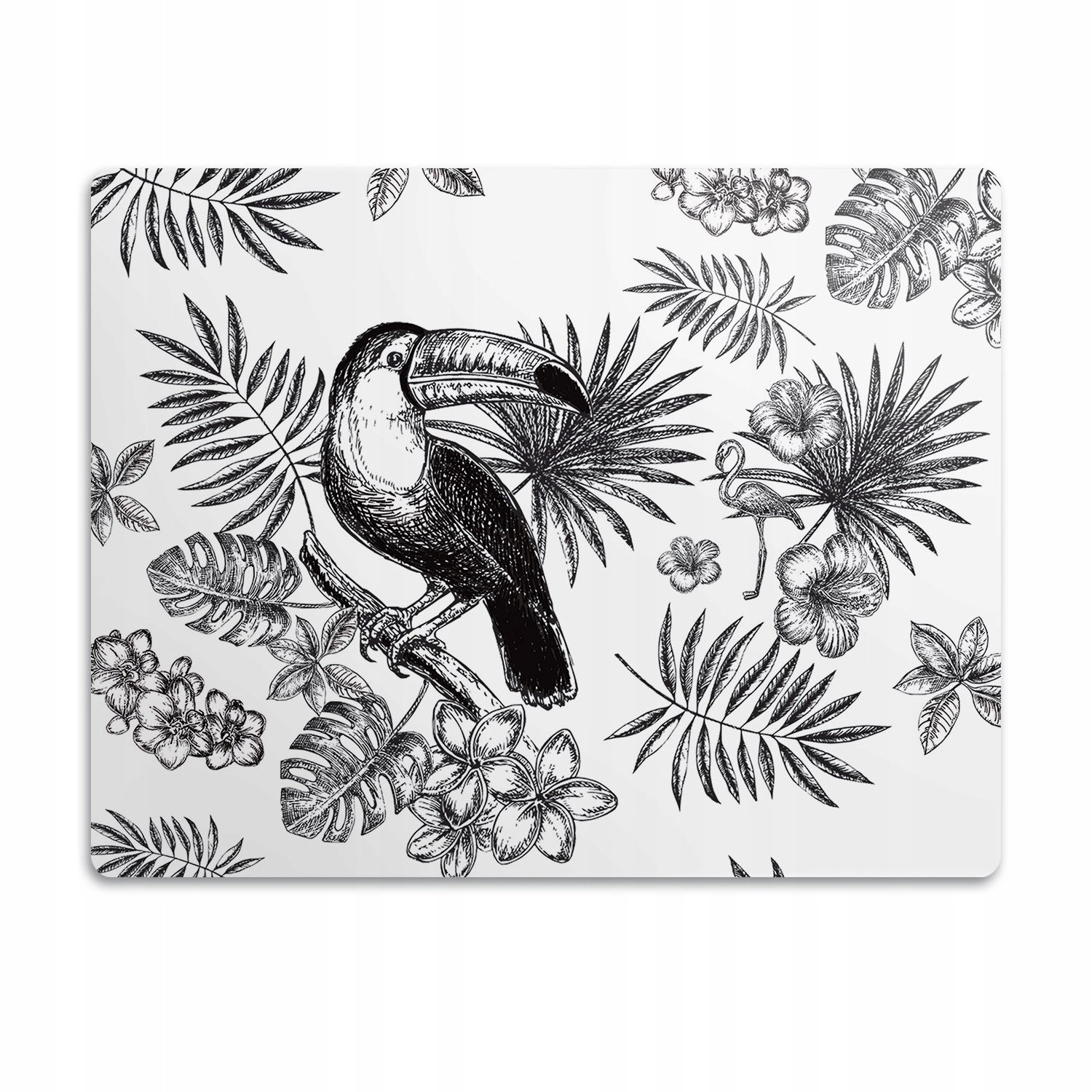 Pro psa podložka pod misky Černobílé tropy 90x60