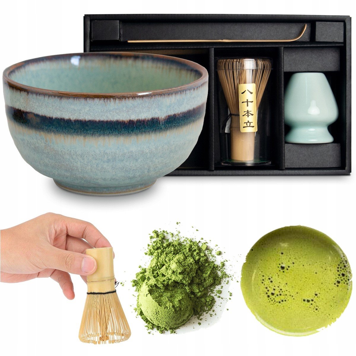 Sada na čaj Matcha Zelená 4 Edo prvky