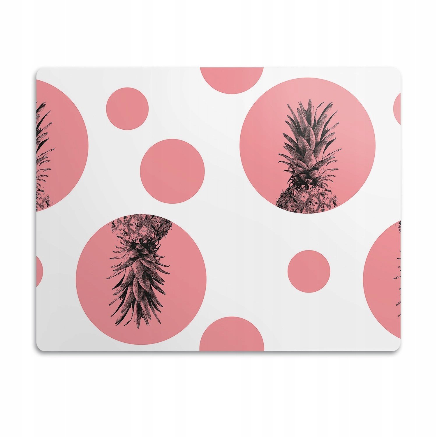 Podložka pod kočičí toaletu Ananas v kruhu 90x60 cm