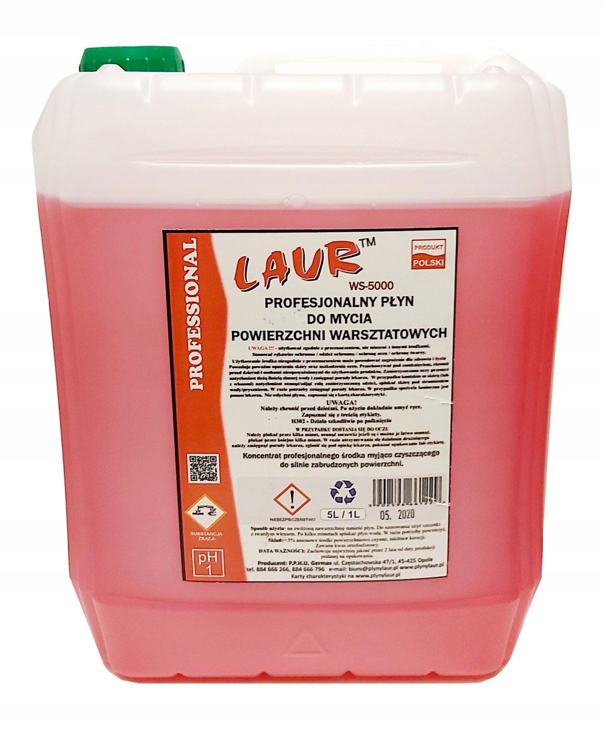 Tekutý prostředek na mytí podlah dílna Laur WS5000 5L