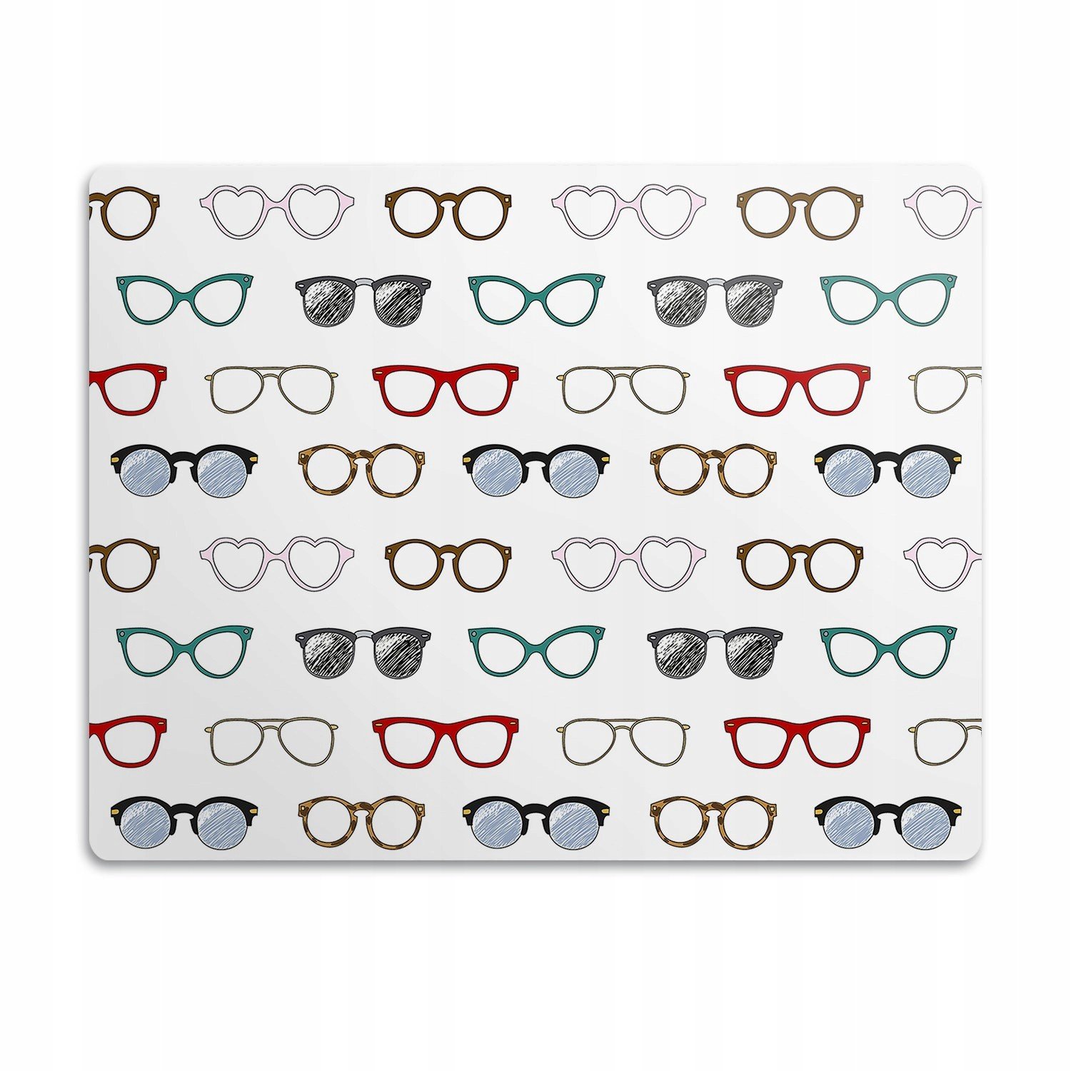 Voděodolná podložka pod misku Retro brýle 90x60 cm