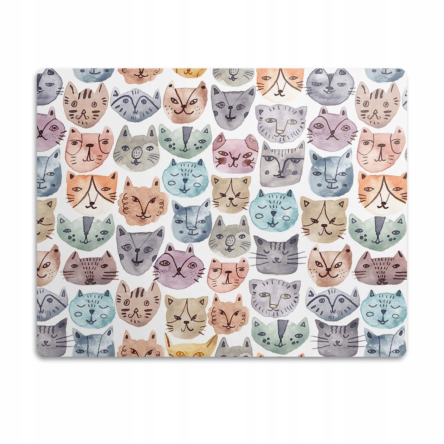 Podložka pro psa pod misku Kočky akvarel 90x60