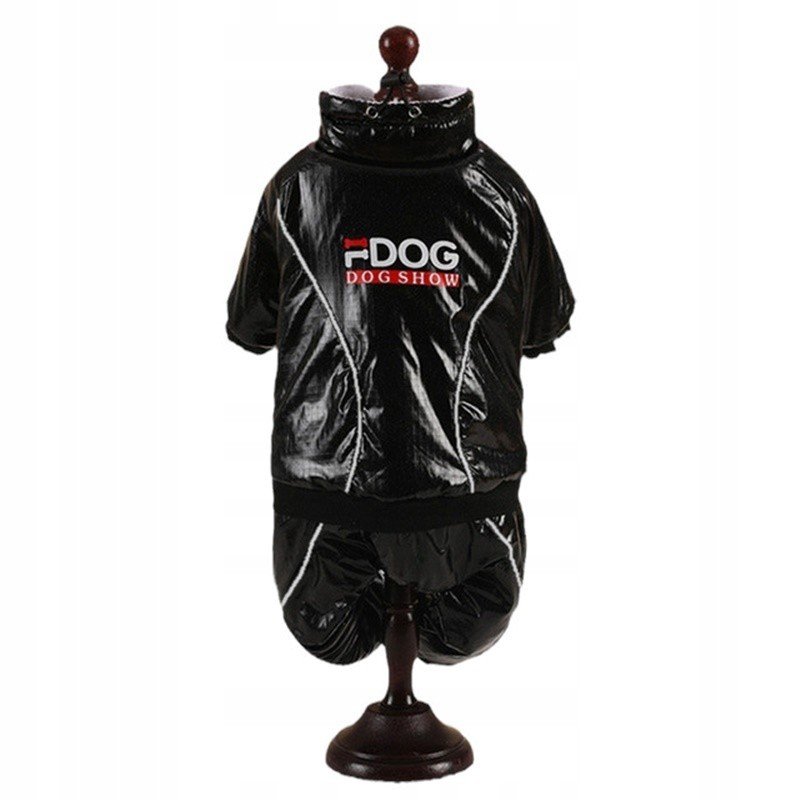 Obleček zimní bunda pro psa kočku S černá