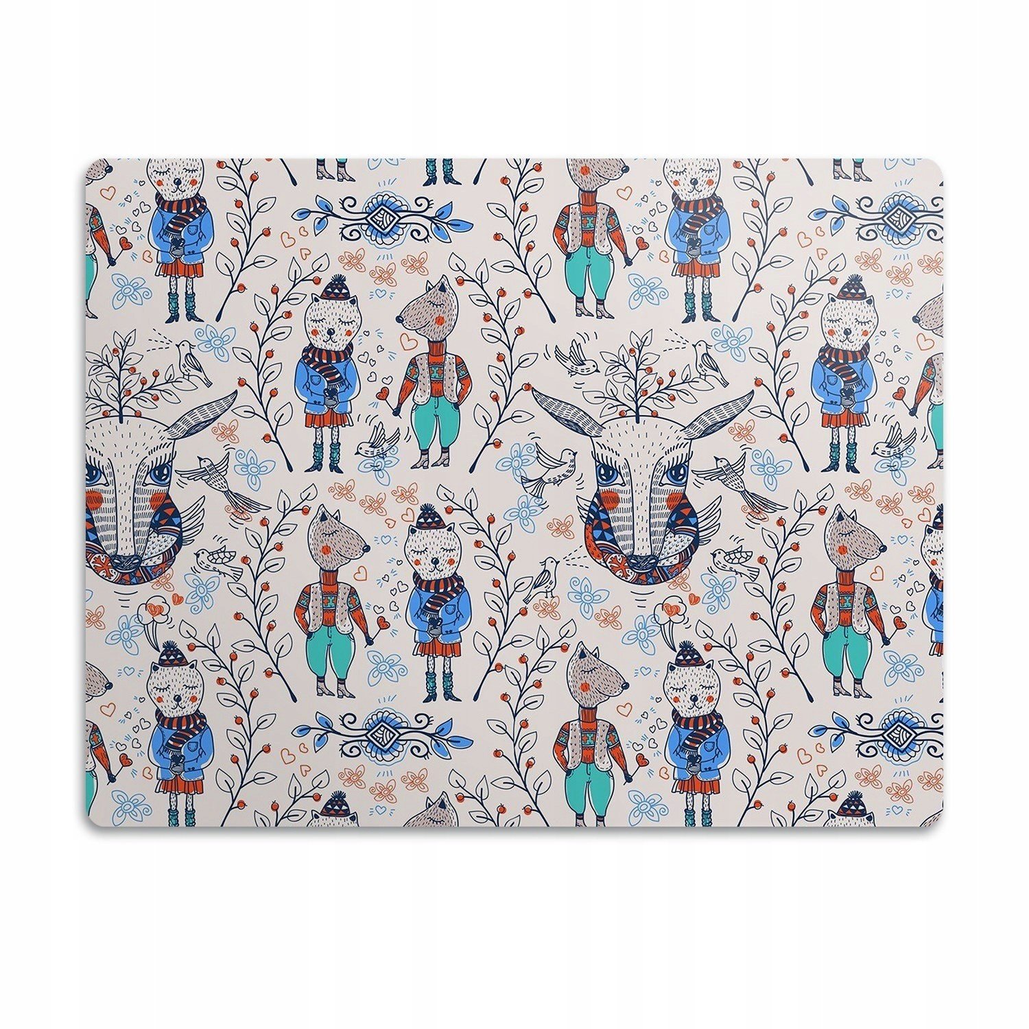 Ochranná podložka pod misky Zvířata vzor 90x60 cm