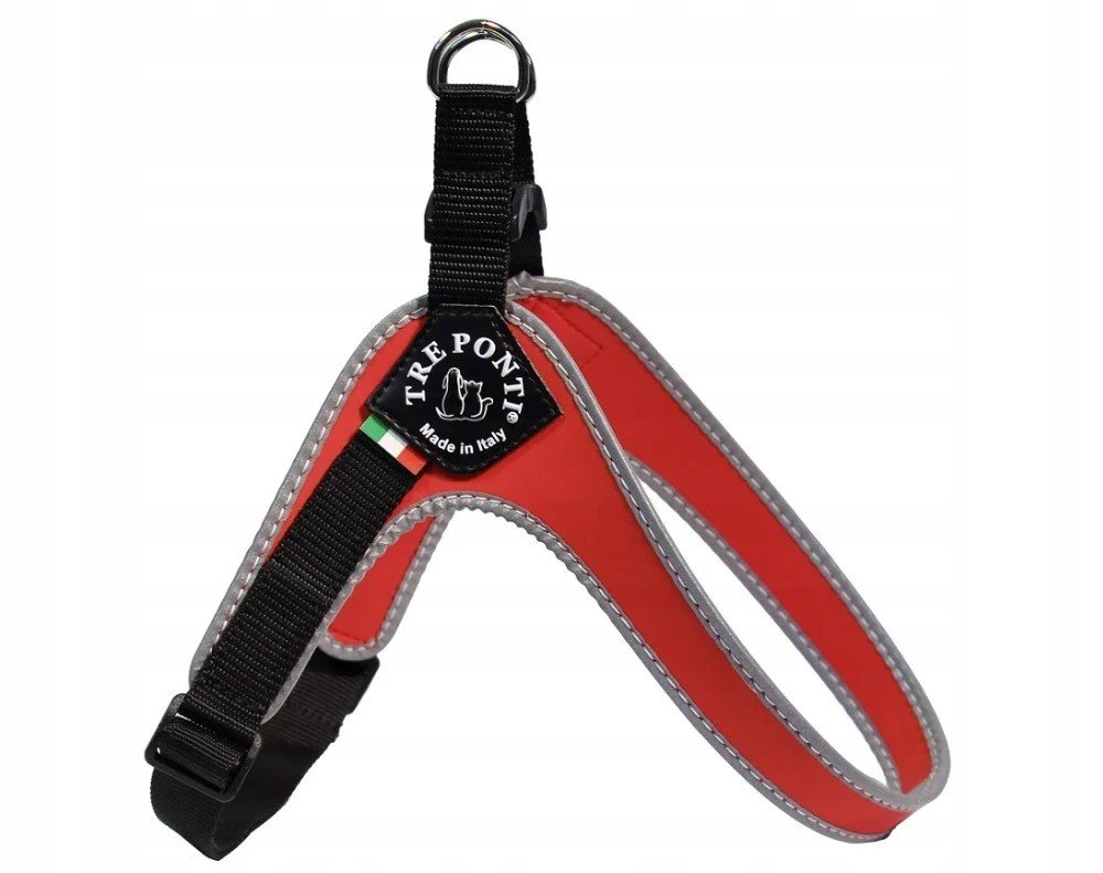 Tre Ponti Postroj pro psa 2,5 nastavitelný červený
