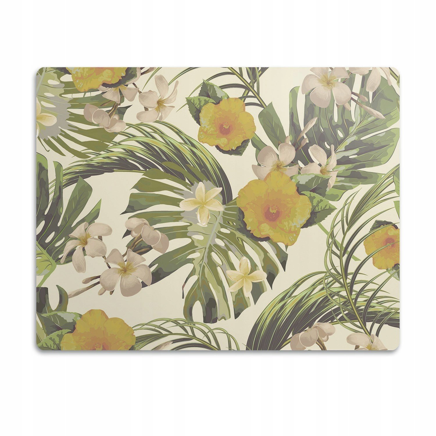 Pod misku podložka Tropické květiny a listy 90x60 cm