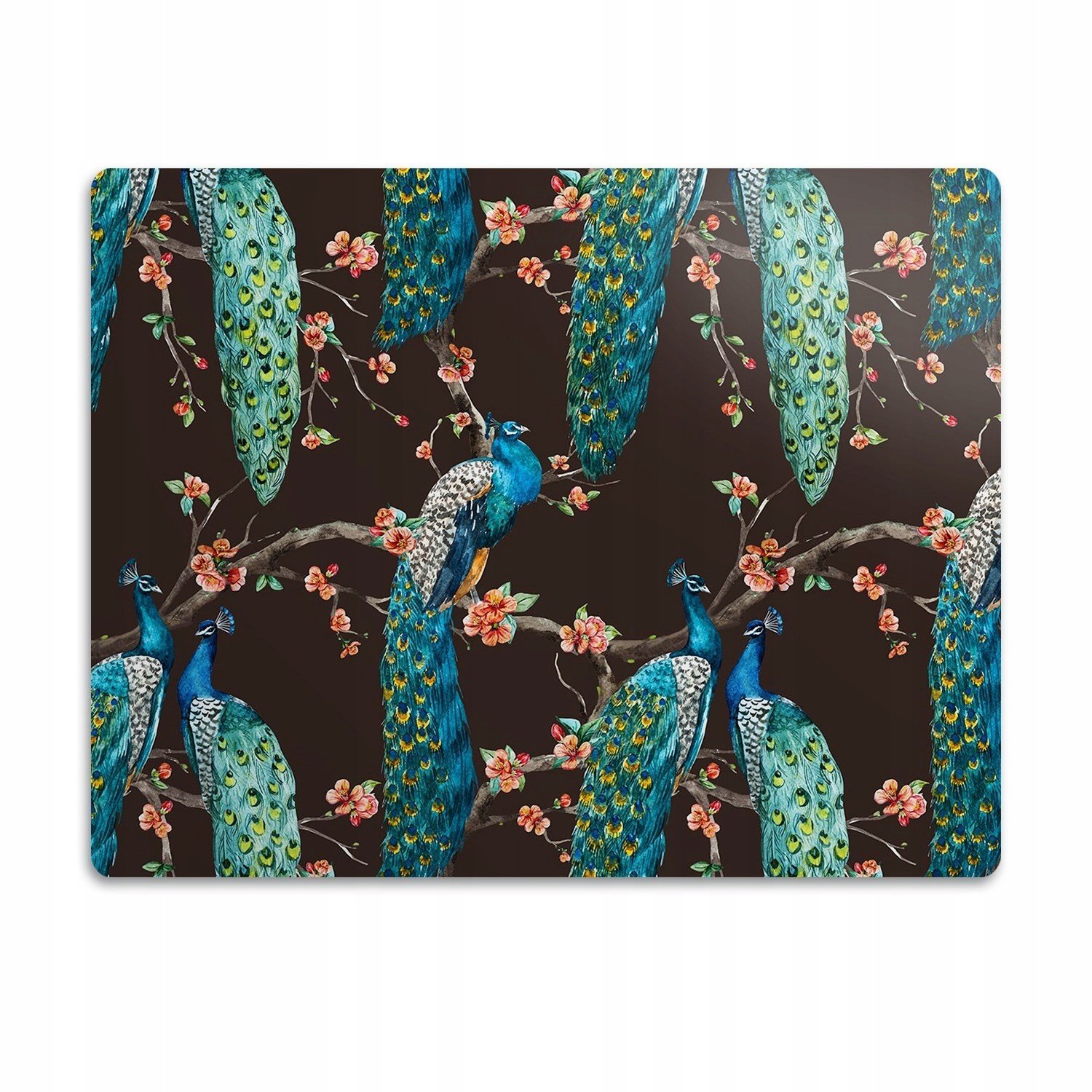 Podložka pro kočku psa pod misku Pávi 90x60 cm