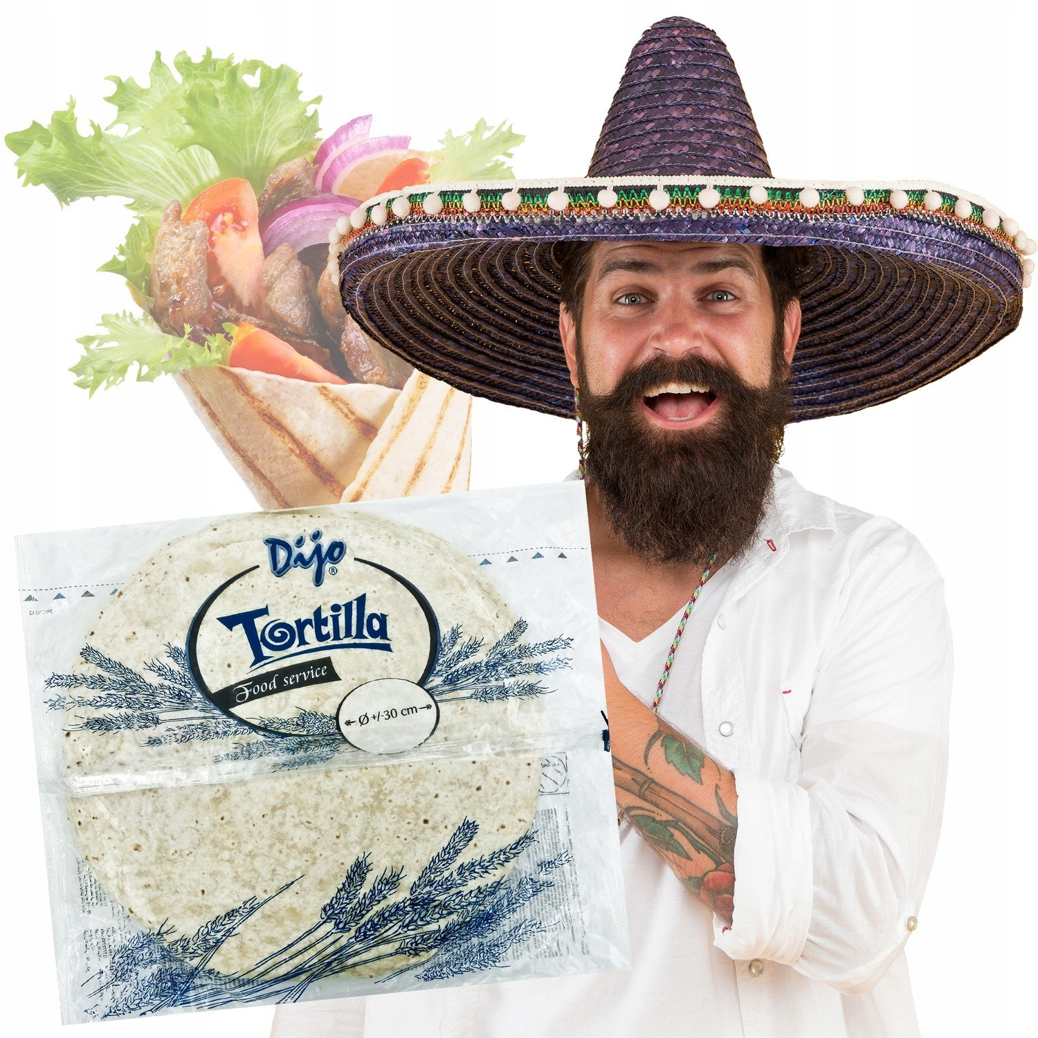 Tortilla Pšeničná 30cm 18ks Dijo Familijna