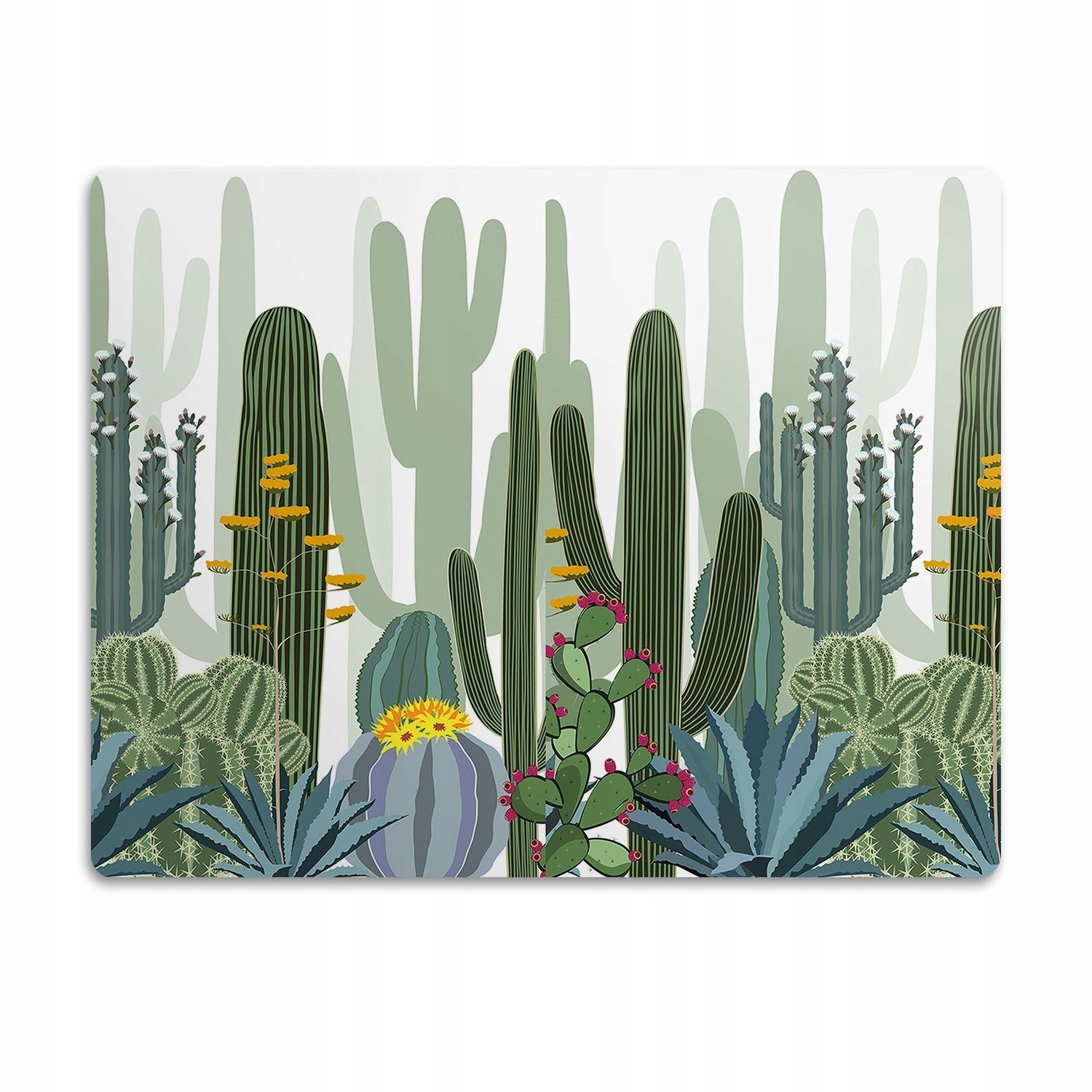 Podložka pod kočičí toaletu Kaktusy malé a velké 90x60