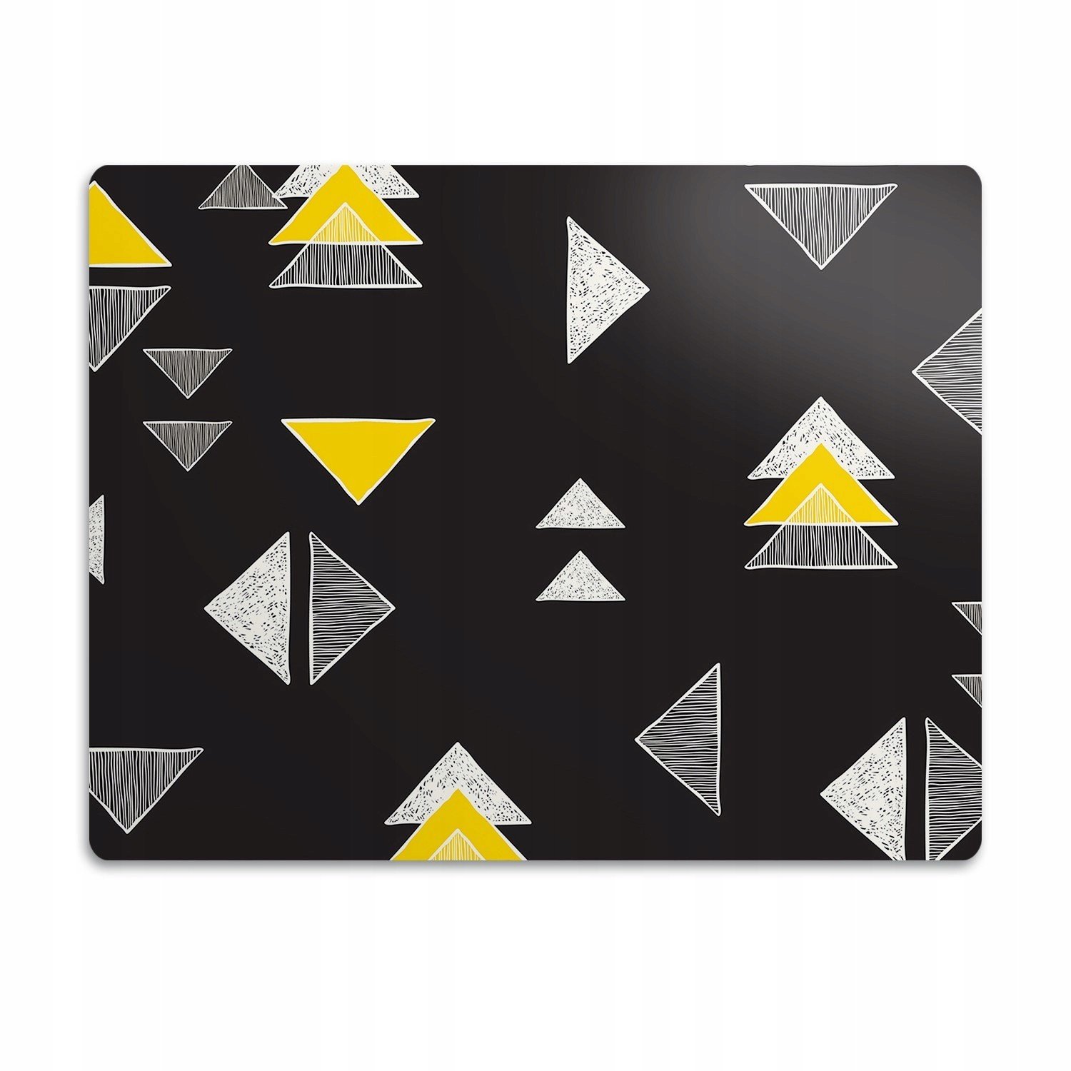 Podložka pro psa pod misku Nakreslené trojúhelníky 90x60cm