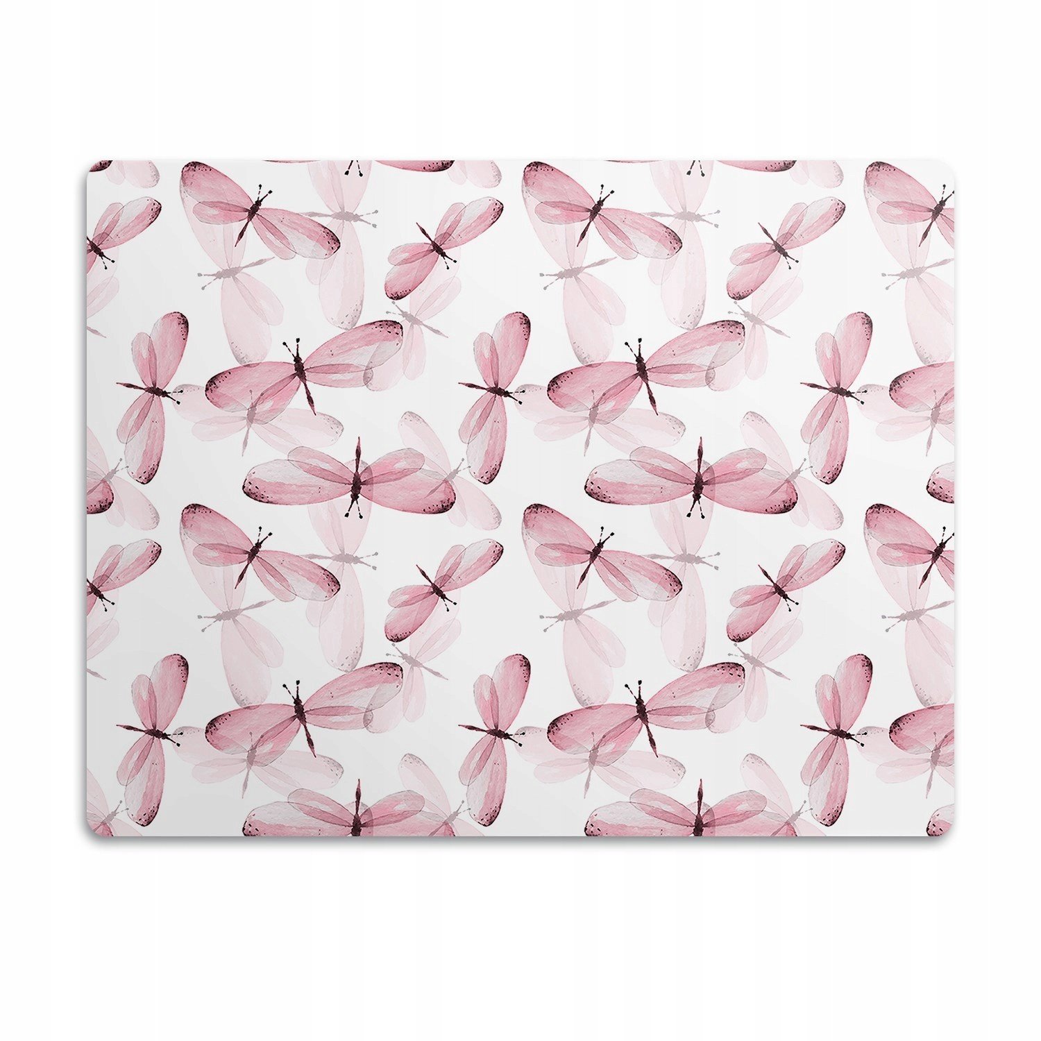 Ochranná podložka pod psí misky Růžové vážky 90x60