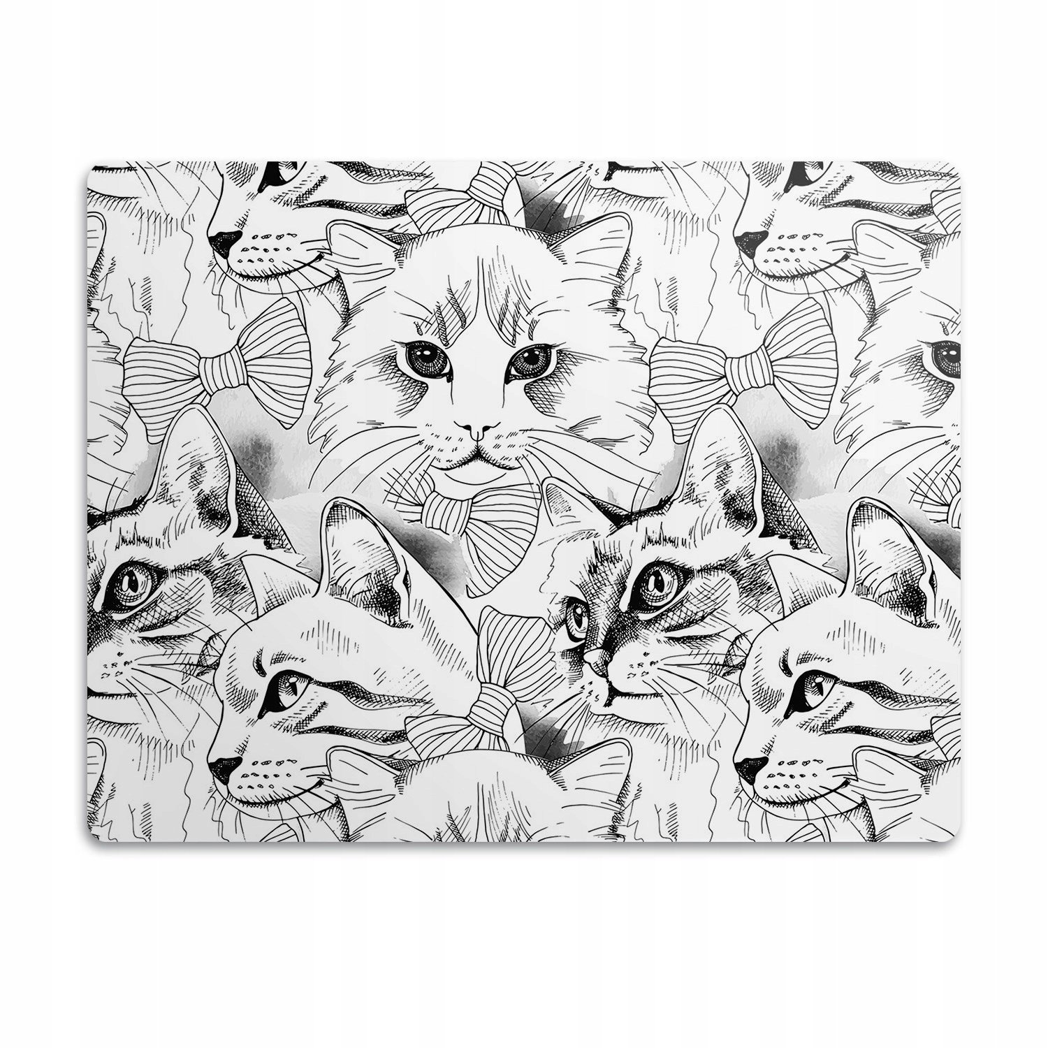 Voděodolná podložka pod misku Nakreslené kočky 90x60cm