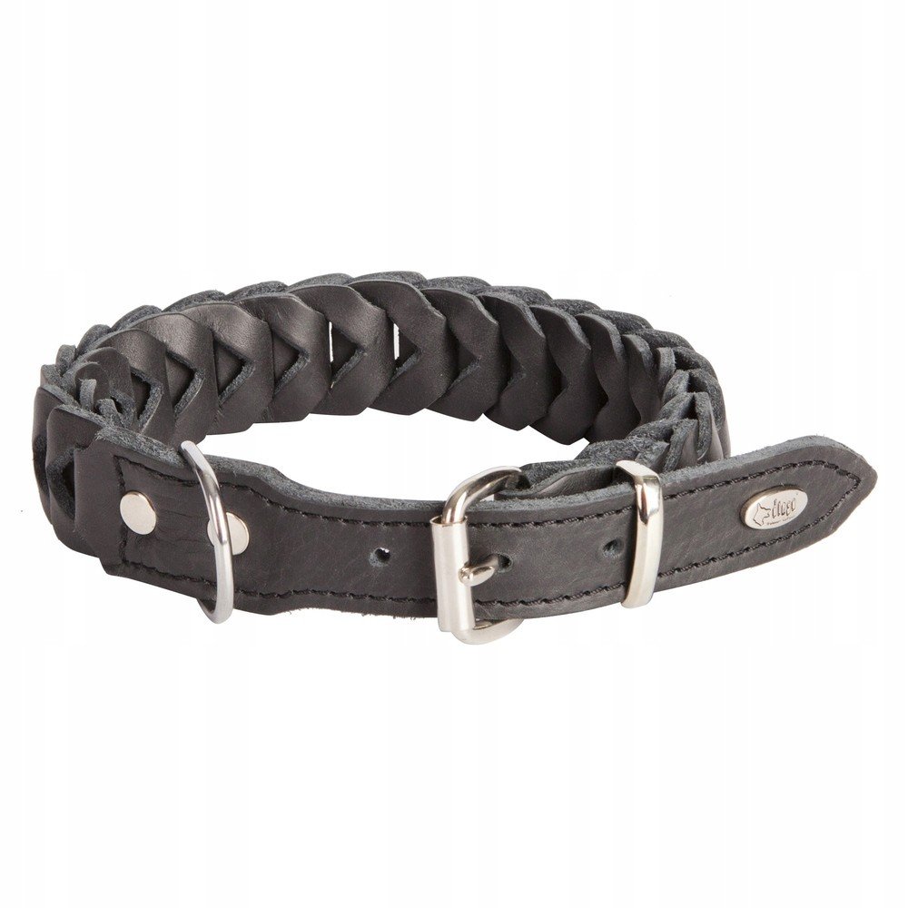 Dingo Obojek Šupinatá Kůže Soft 3,5 X 70 CM Černý