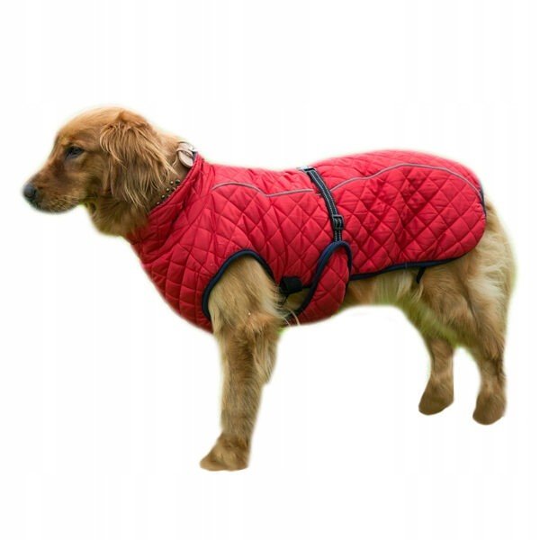 Prošívaná bunda pro velkého psa Bruno červená 7XL